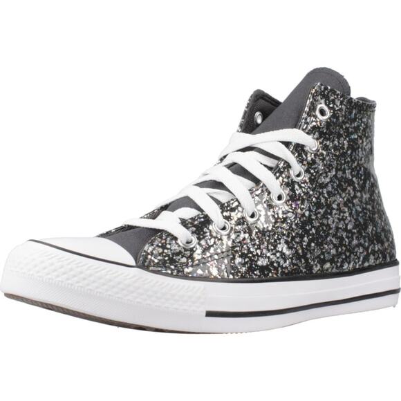 NWT Converse Unisex Big Kid Chuck Taylor All Star Glitter Sneaker, Black 3.5 US - Picture 4 of 7